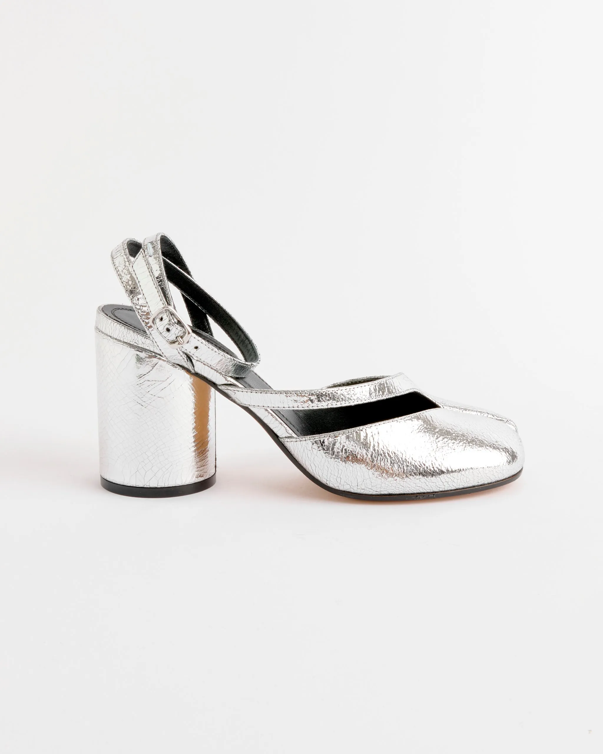 Tabi Sandal Pump H80 in Silver sold by Mohawk General Store