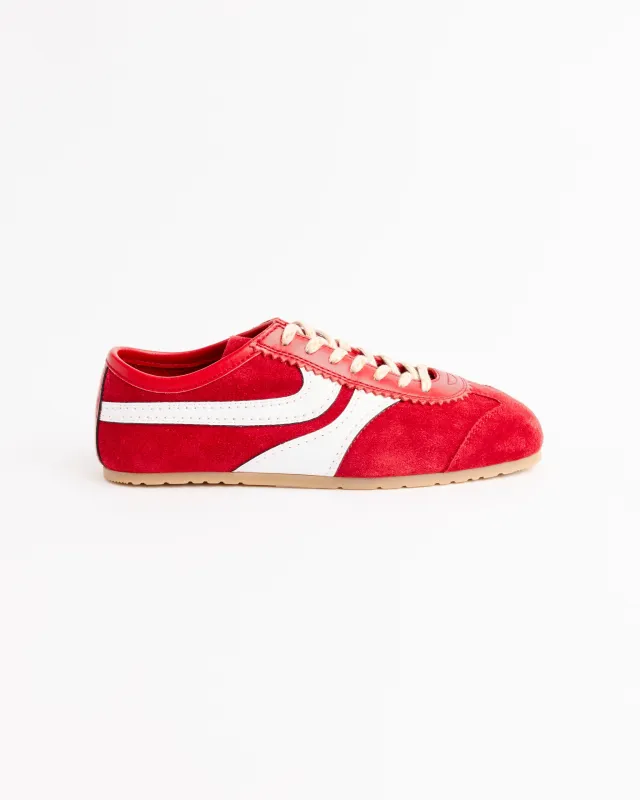 Suede Sneaker in Red made by Dries Van Noten