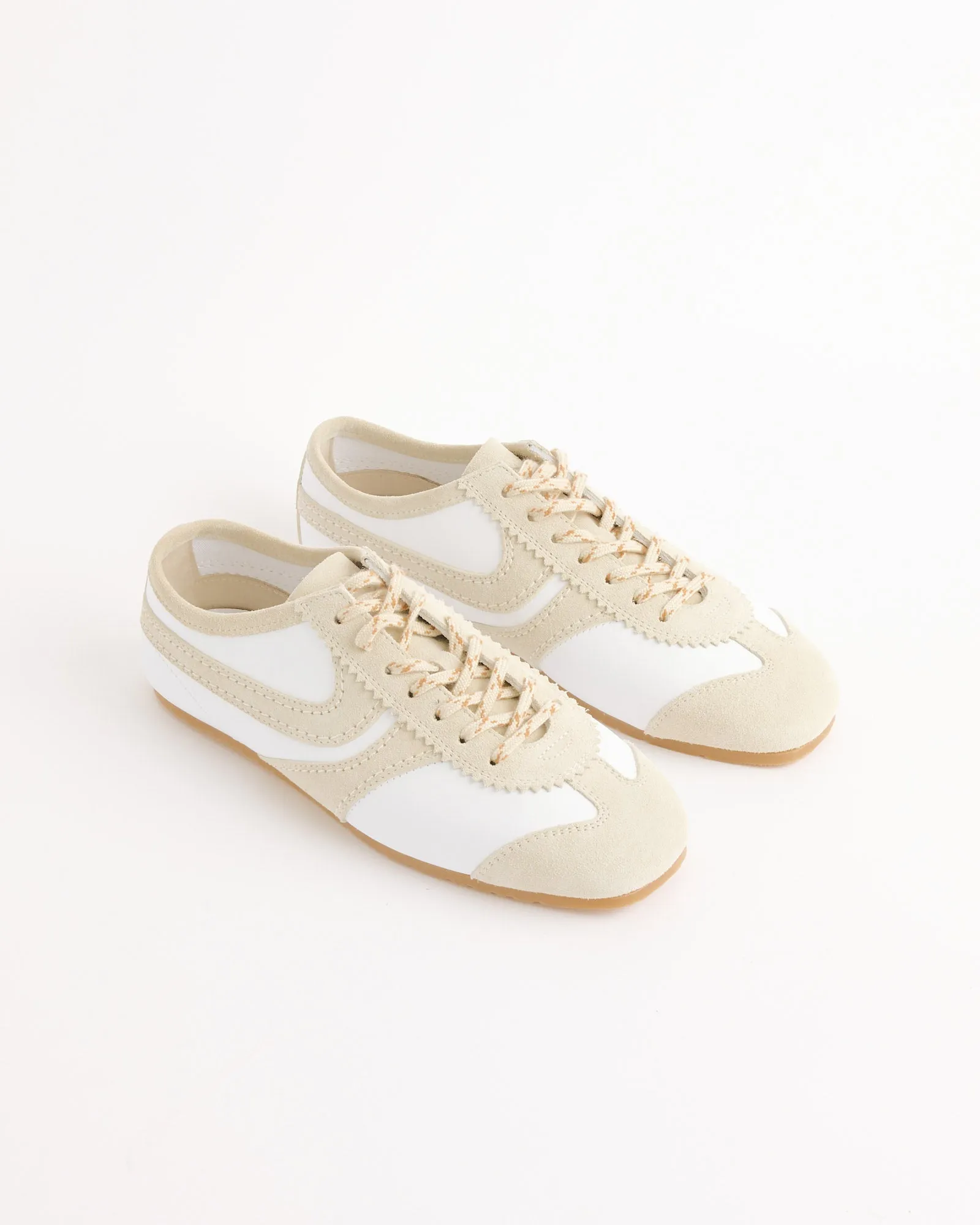 Suede-Trimmed Sneaker in White sold by Mohawk General Store product image thumbnail 2