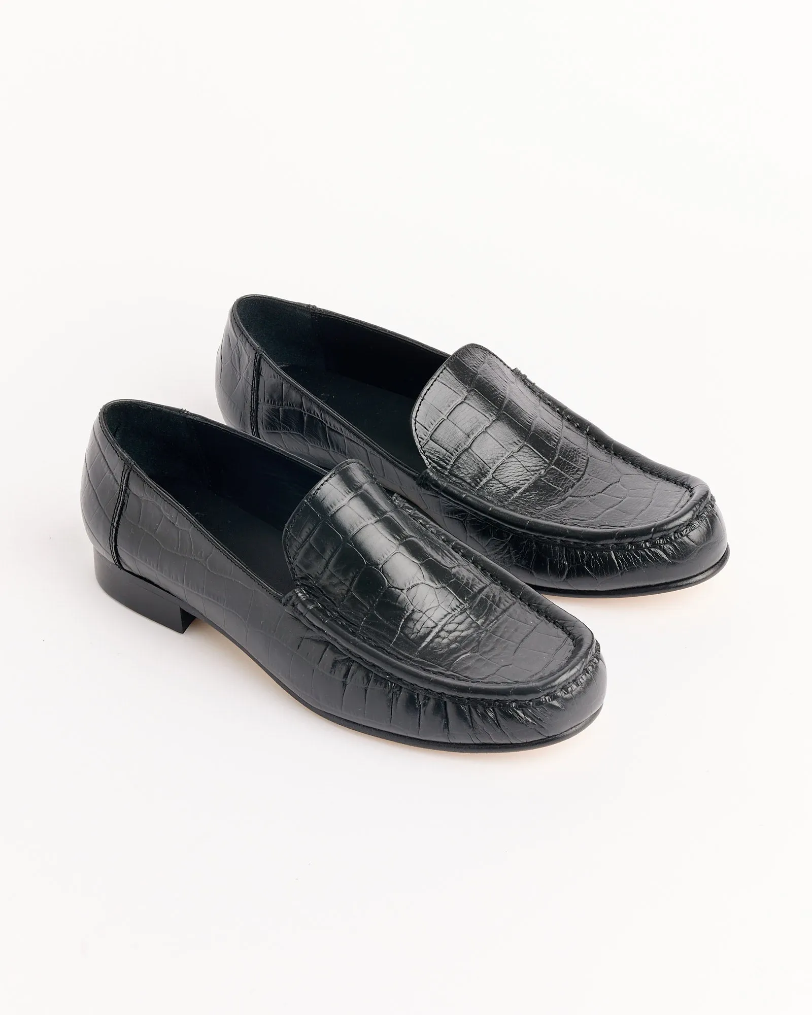 Leather Loafer in Black Croco sold by Mohawk General Store product image thumbnail 2