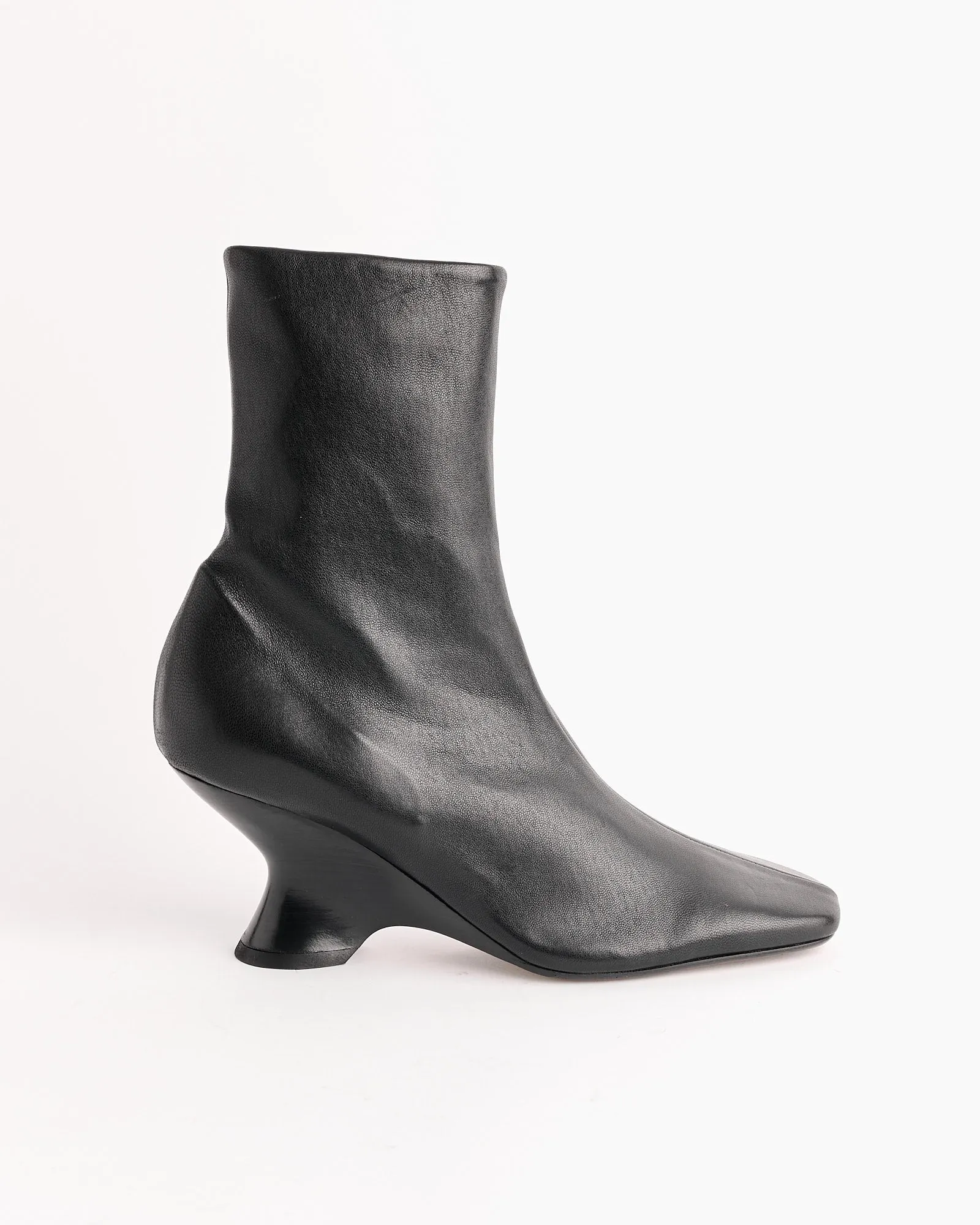 Leather Wedge Boot in Black sold by Mohawk General Store