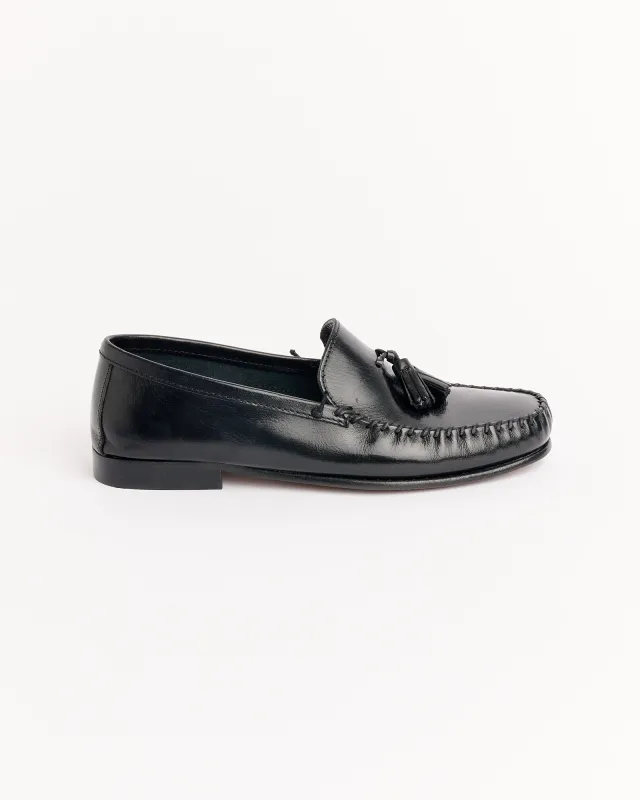 The Tasselo Moc Loafer in Black sold by Mohawk General Store