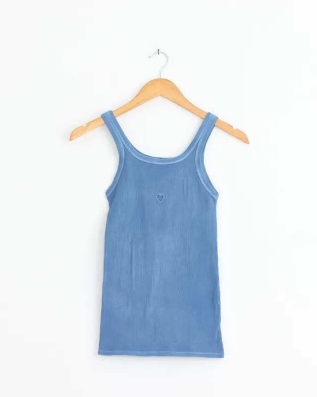 Heart Tank in Isatis Blue made by Baserange