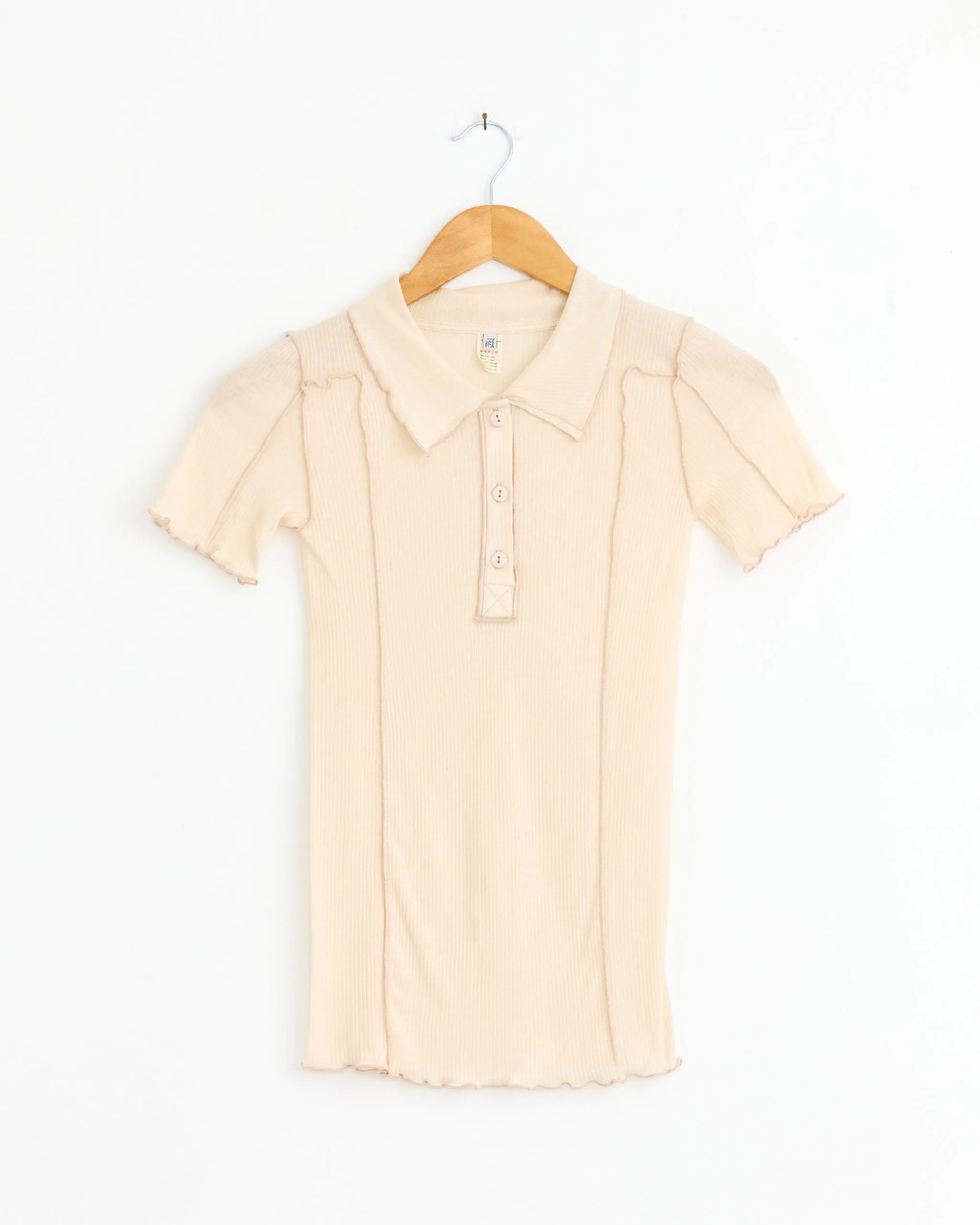 Omato Polo Tee Shirt in Off White sold by Mohawk General Store