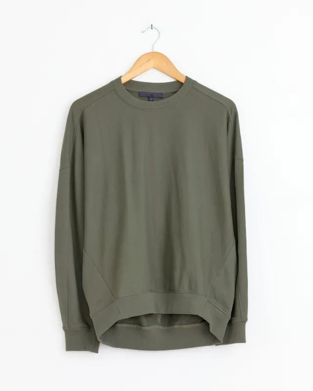 Light Weight Sweatshirt in Olive made by Tibi