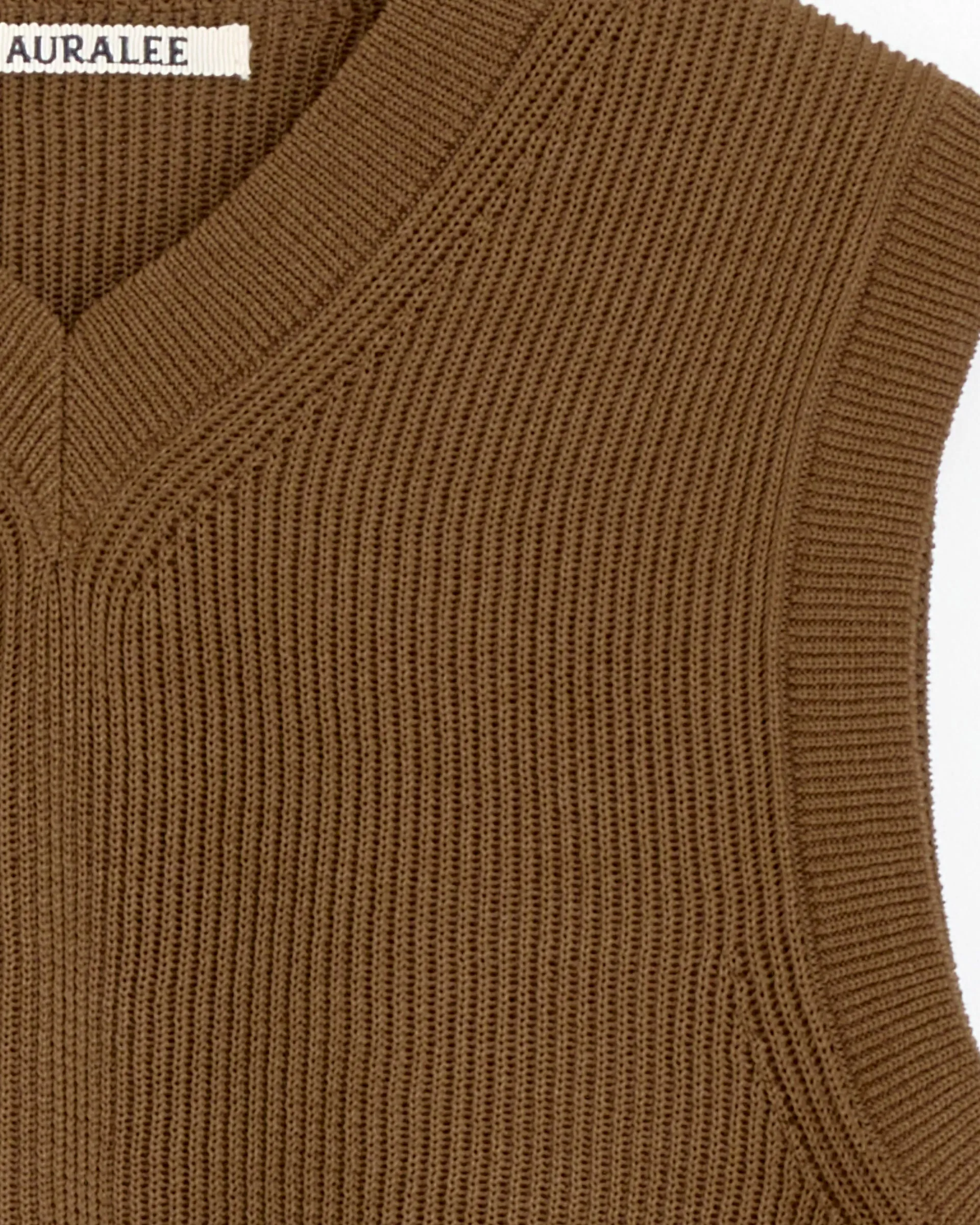 Flat Yarn Rib Knit Vest in Light Brown sold by Mohawk General Store product image thumbnail 2