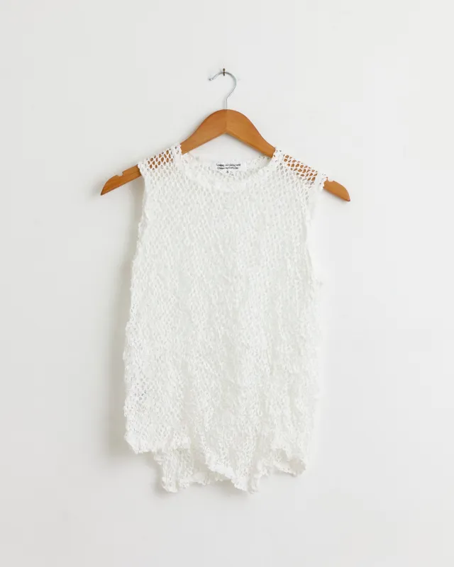T015 Top in White made by Comme des Garcons
