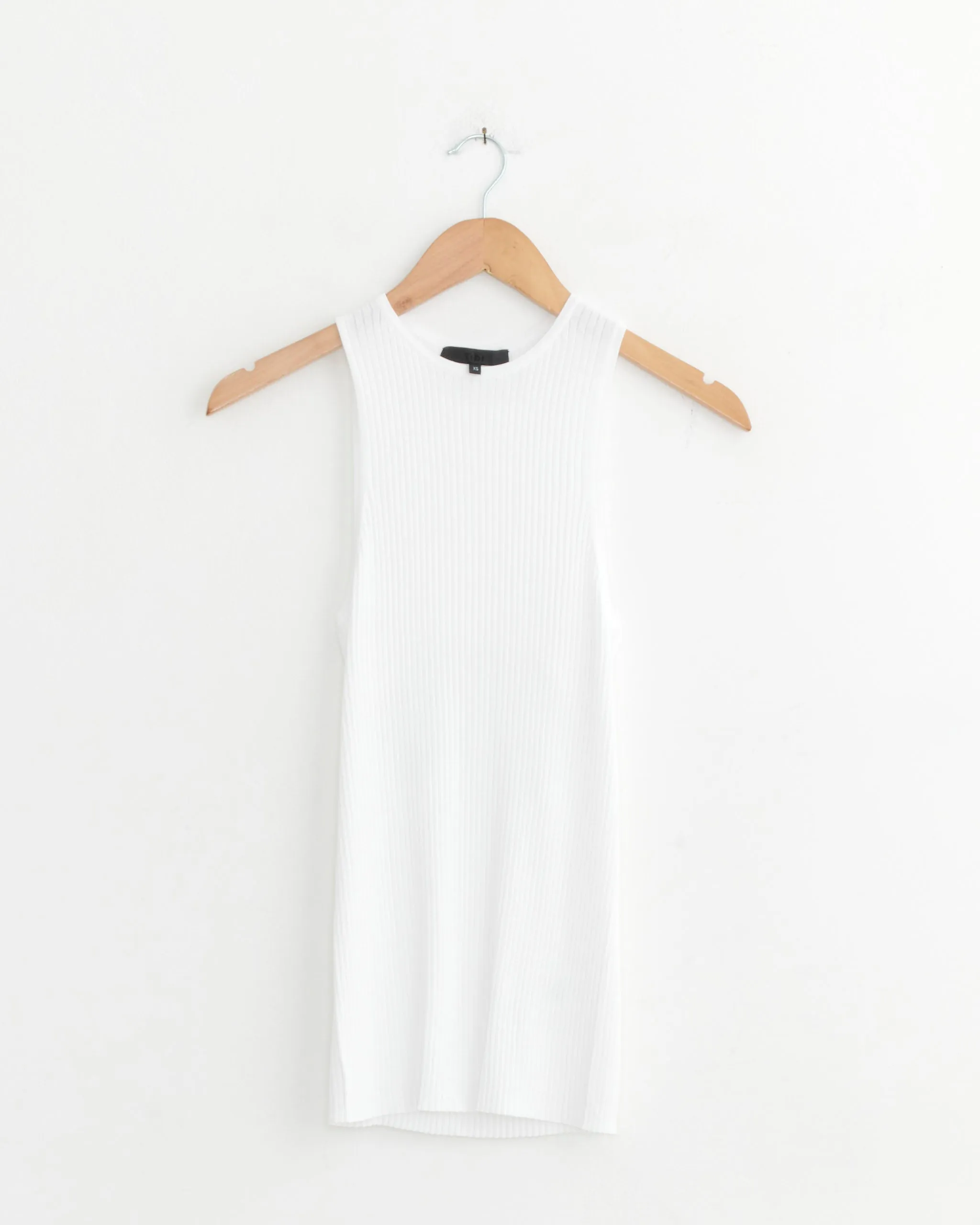 Ribbed Sweater Cut Out Tank in White sold by Mohawk General Store