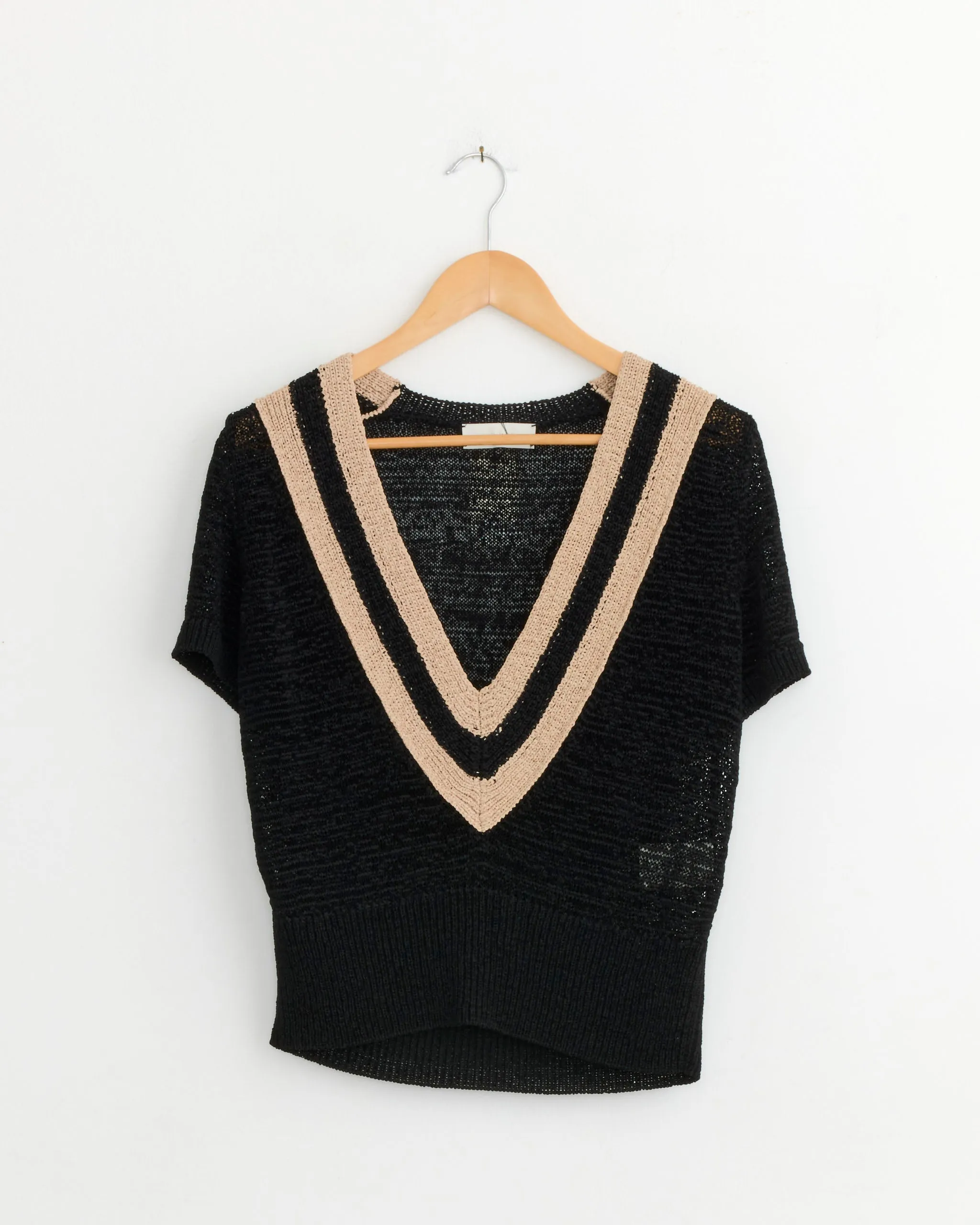 Striped Knitted Sweater in Black sold by Mohawk General Store
