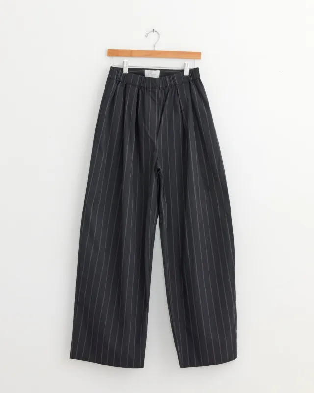 Relaxed Pleat Pant in Ink Stripe made by St. Agni