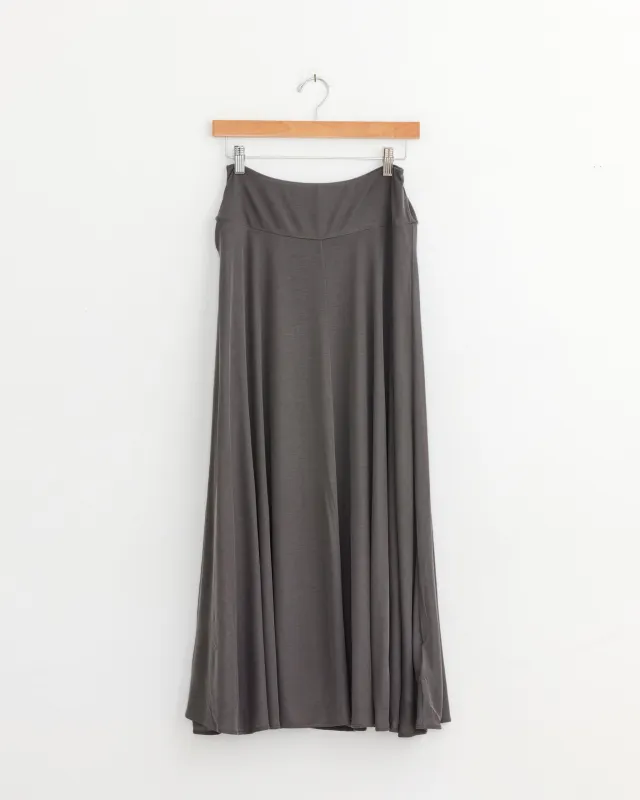 Fluid Jersey Skirt in Soot made by St. Agni