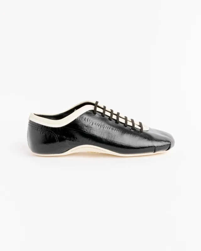 Leather Sneaker in Black made by Dries Van Noten
