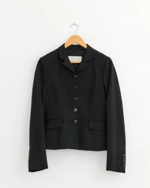 Fitted Jacket in Black made by Dries Van Noten