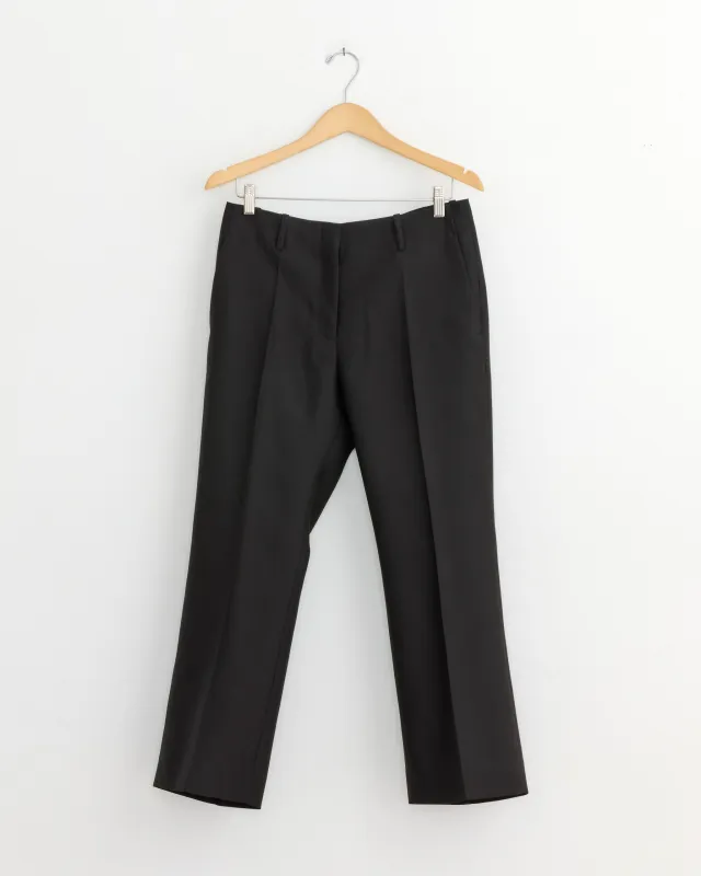 Cropped Tailored Pant in Black made by Dries Van Noten