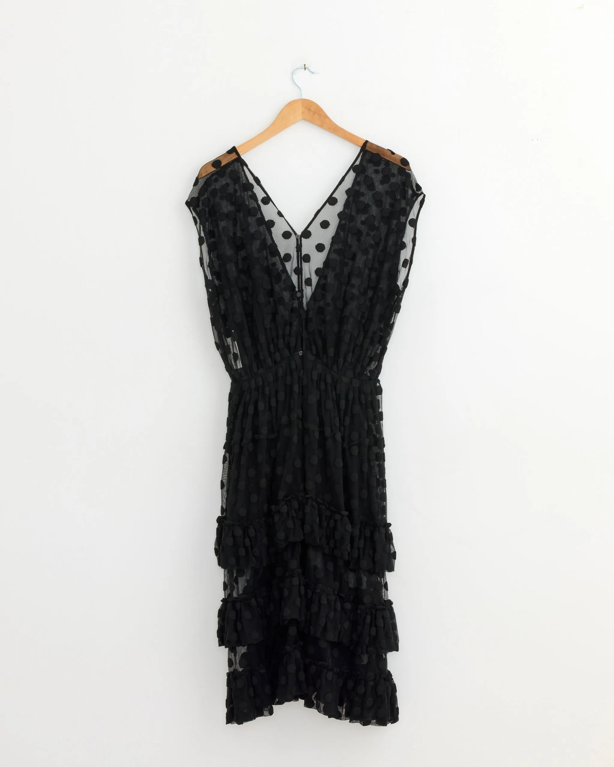 Mesh Ruffle Dress in Black sold by Mohawk General Store product image thumbnail 3
