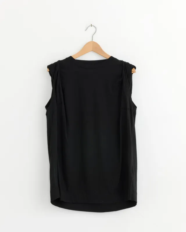 Sleeveless T-Shirt in Black made by Dries Van Noten