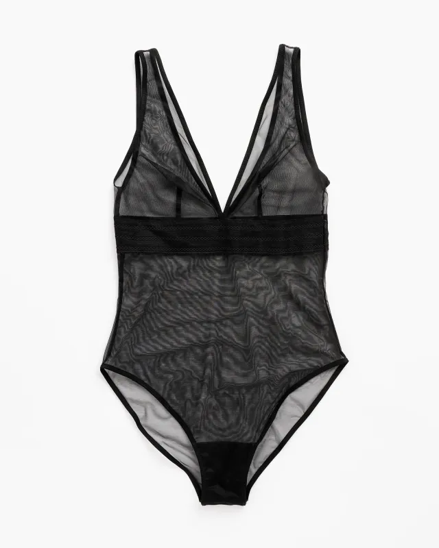 Bare Soft Cup Bodysuit in Black made by else