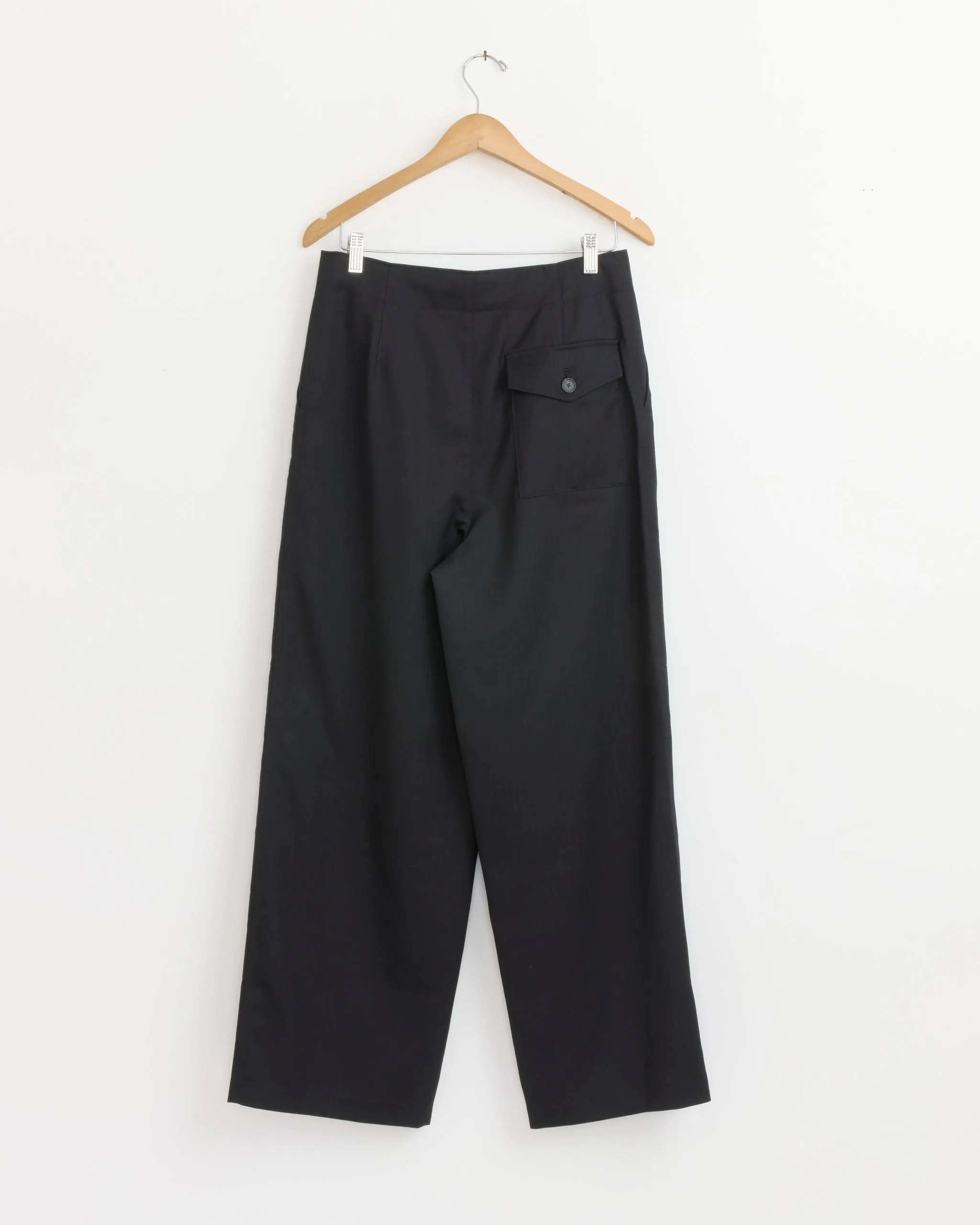 Wool Herringbone Cargo Pant in Black sold by Mohawk General Store product image thumbnail 3