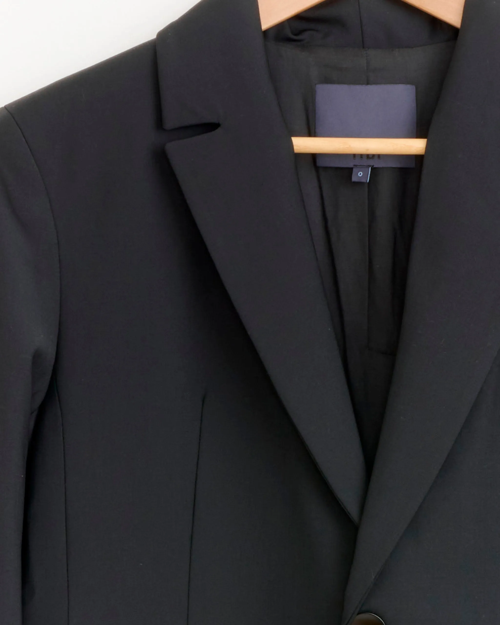 Tropical Wool Sculpted Blazer in Black sold by Mohawk General Store product image thumbnail 2