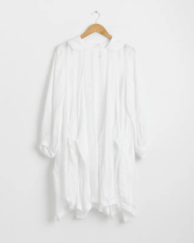 B001 Shirt Dress in White made by Comme des Garcons