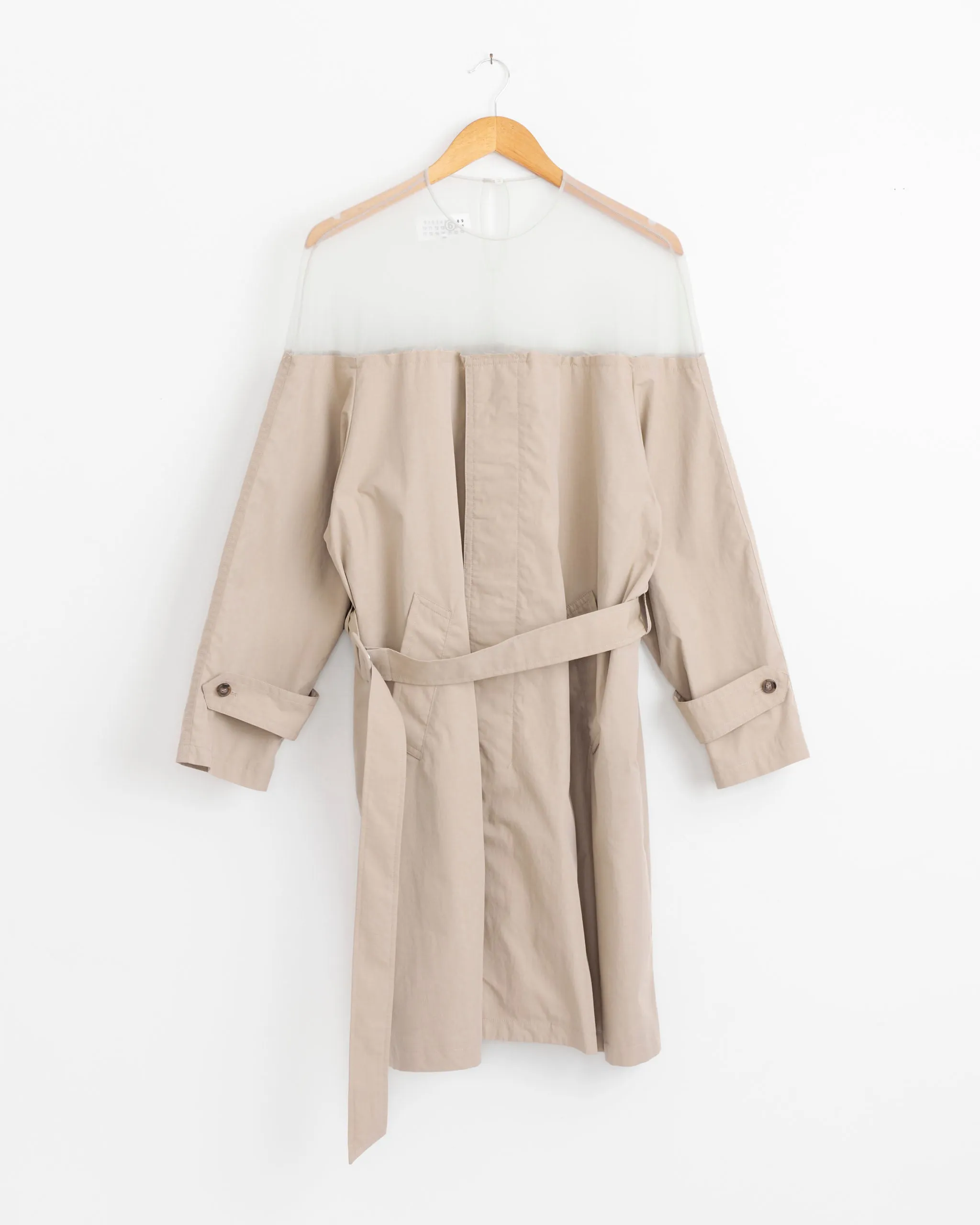 Illusion Midi Trench Dress in Beige sold by Mohawk General Store