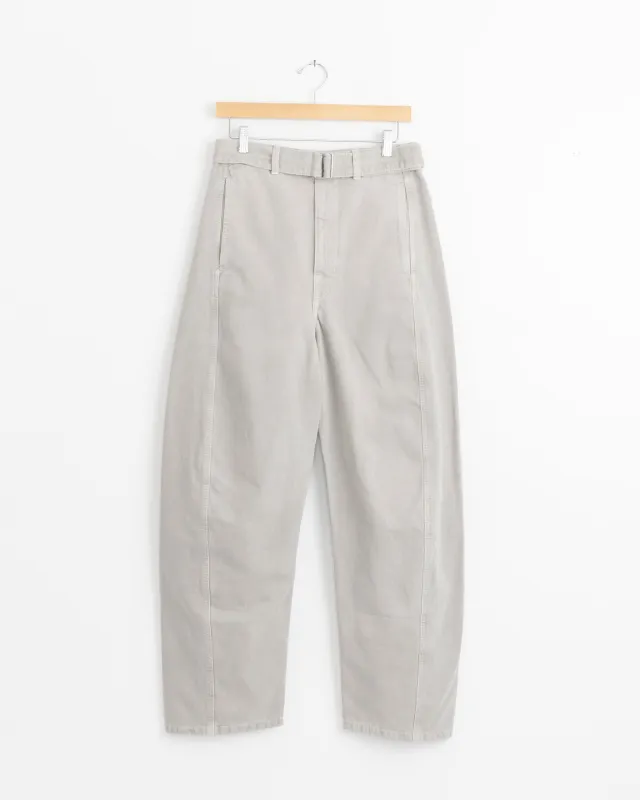 Twisted Belted Pant in Moonstone made by Lemaire