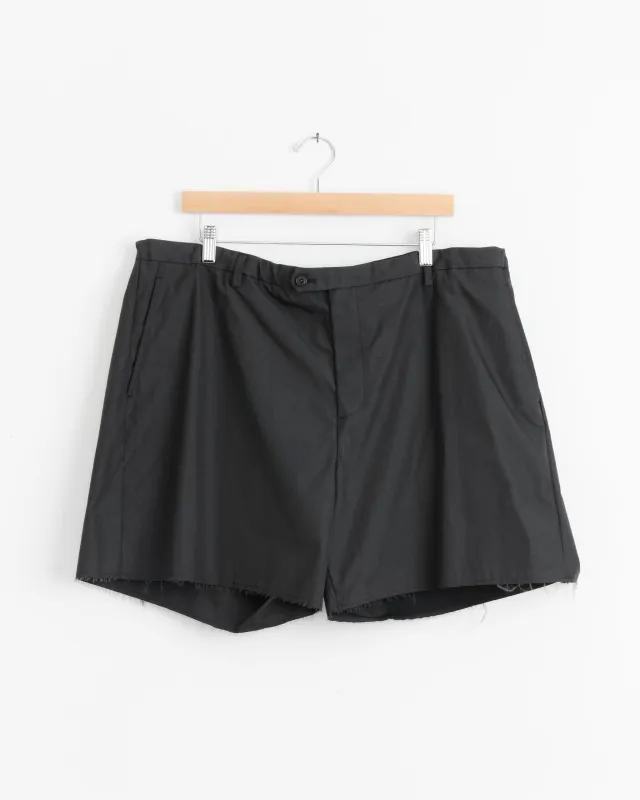Frayed Short in Anthracite Grey made by Maison Margiela
