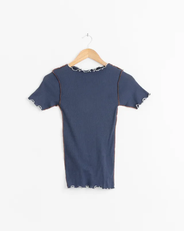 Vein Tee in Preston Blue made by Baserange