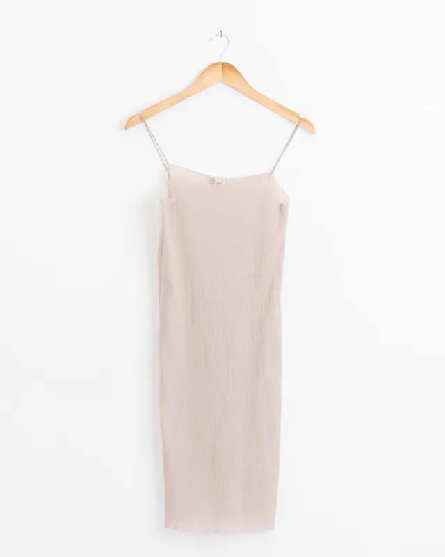 Sti Slip Dress in Sylvia Beige made by Baserange