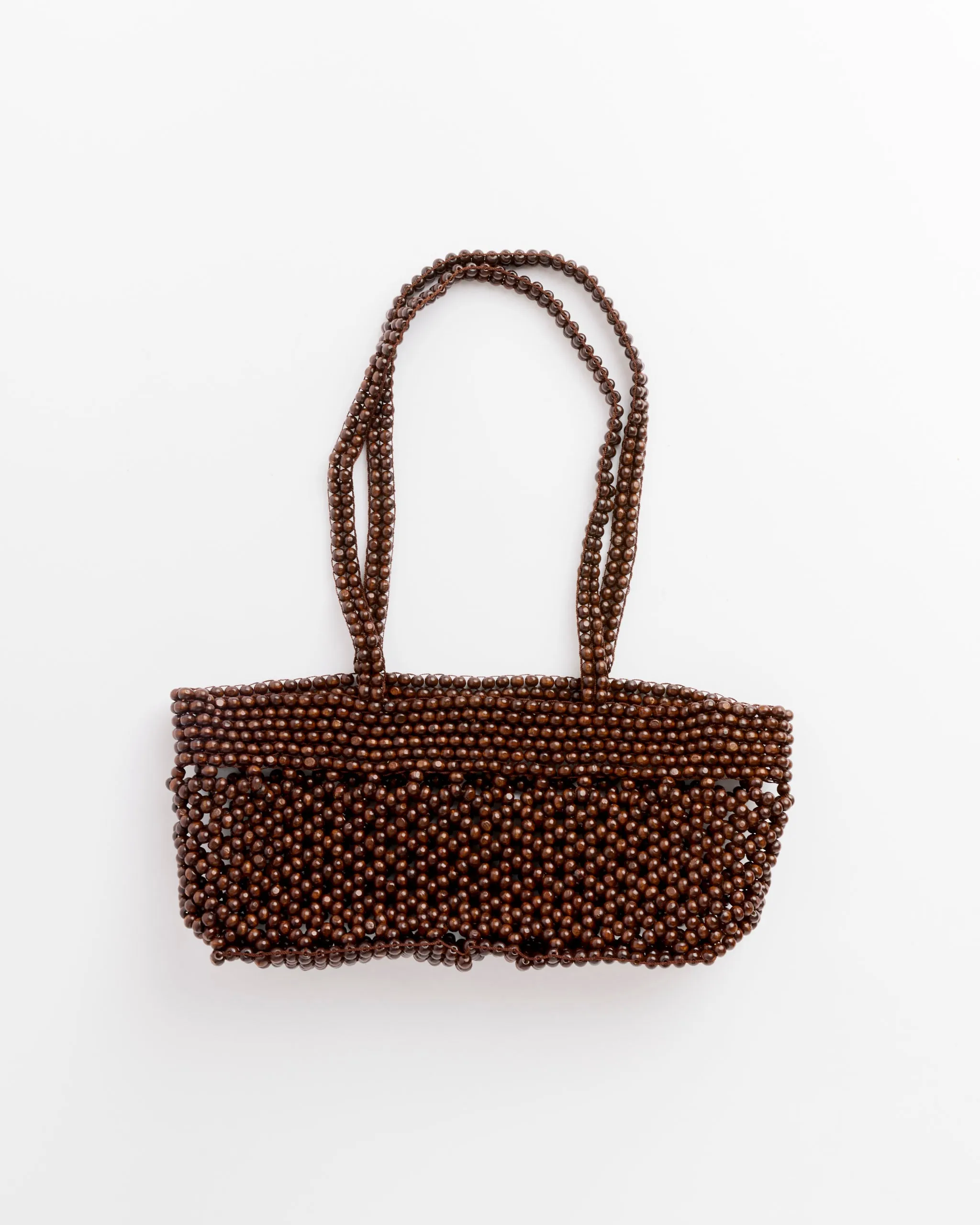Wooden Beads Mini Bag in Brown sold by Mohawk General Store