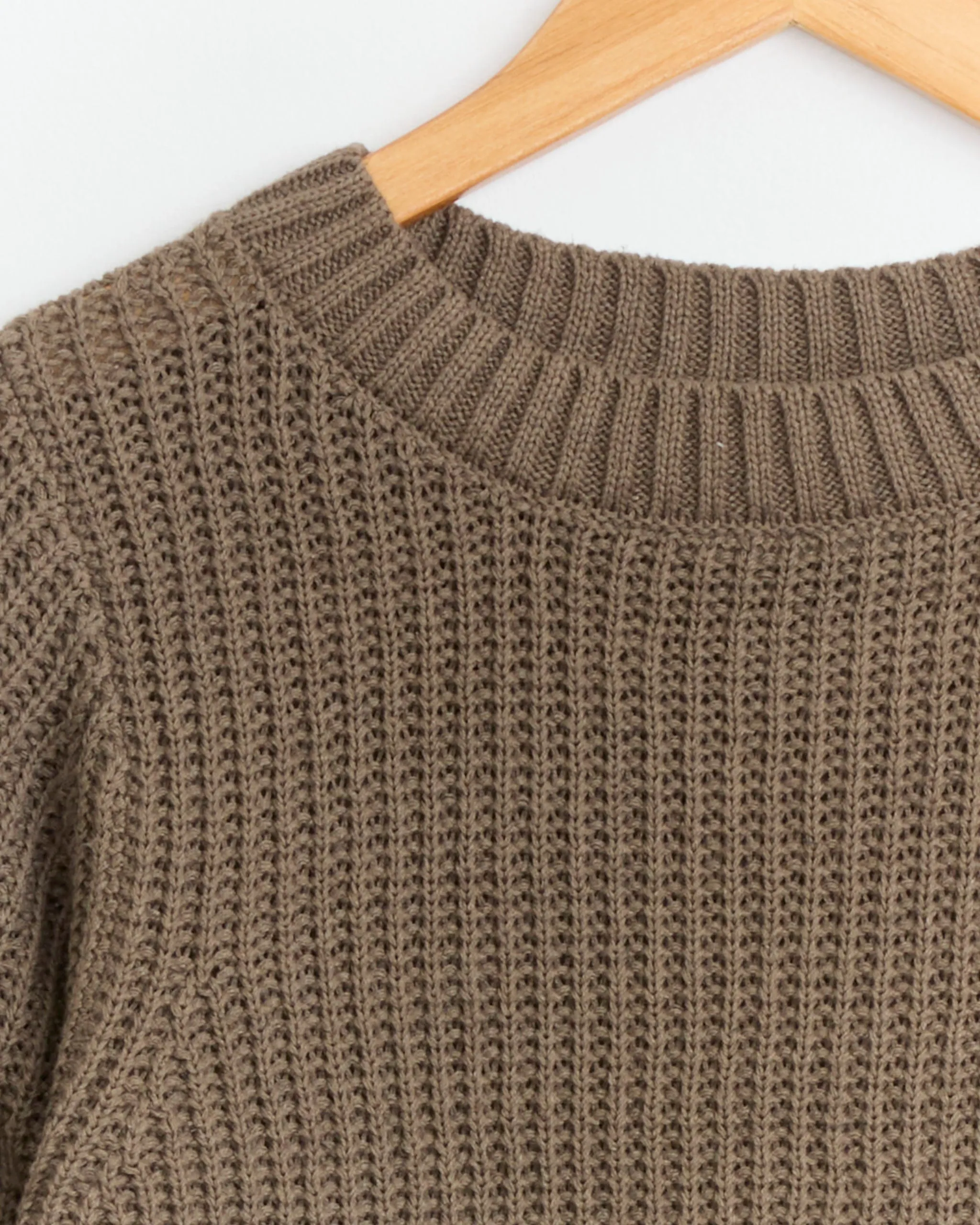 Waffle Crewneck in Bark sold by Mohawk General Store product image thumbnail 2