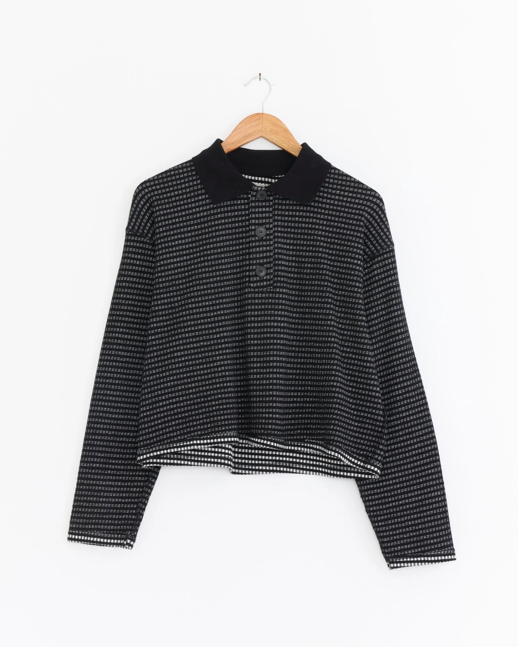 Cropped Polo Top in Black sold by Mohawk General Store