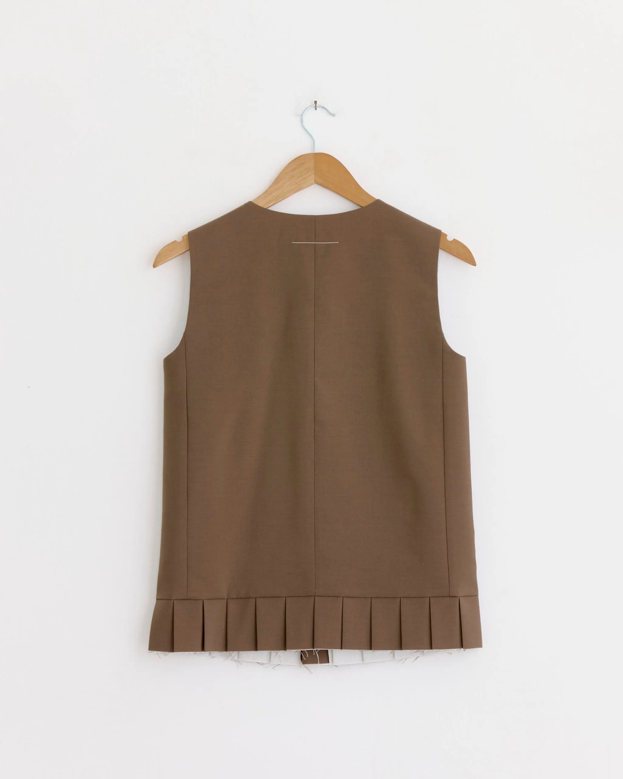 Pleated Sleeveless Top in Brown sold by Mohawk General Store product image thumbnail 3