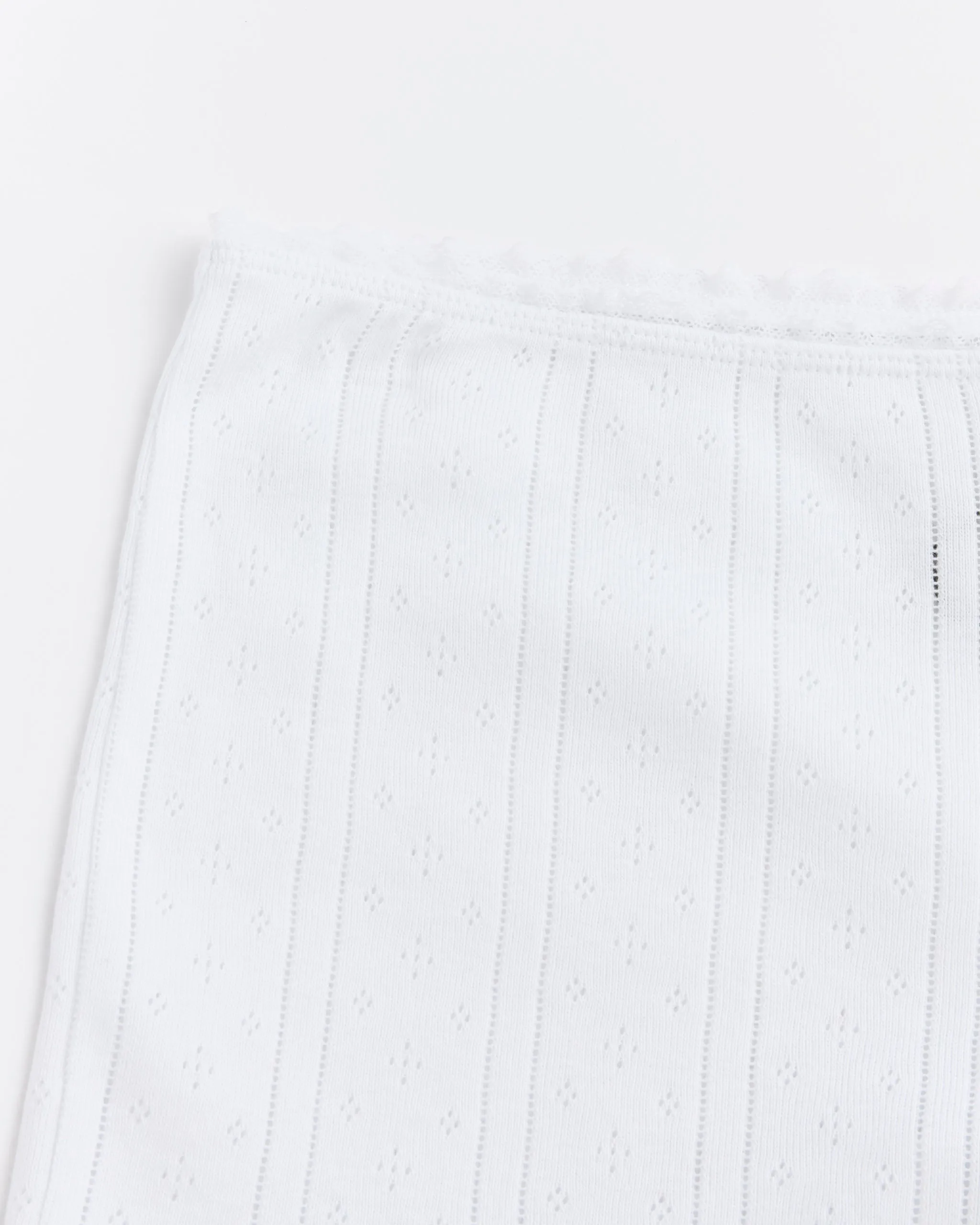 The Teeny Tiny Short in Pointelle White sold by Mohawk General Store product image thumbnail 2