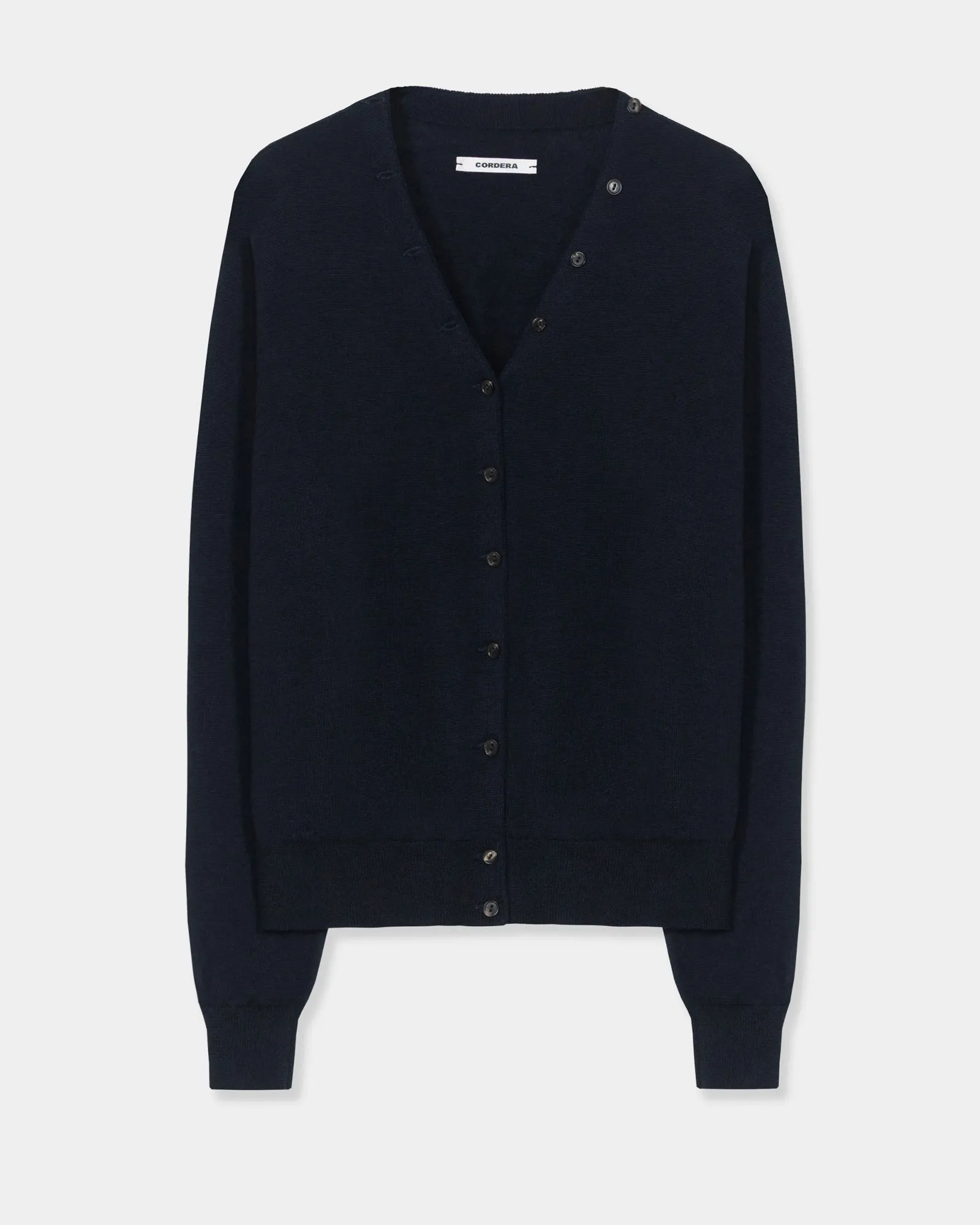 Merino Wool Button Cardigan in Navy sold by Mohawk General Store