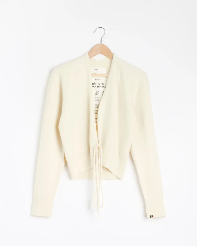 No 516 Ella Cardigan in Cream made by extreme cashmere