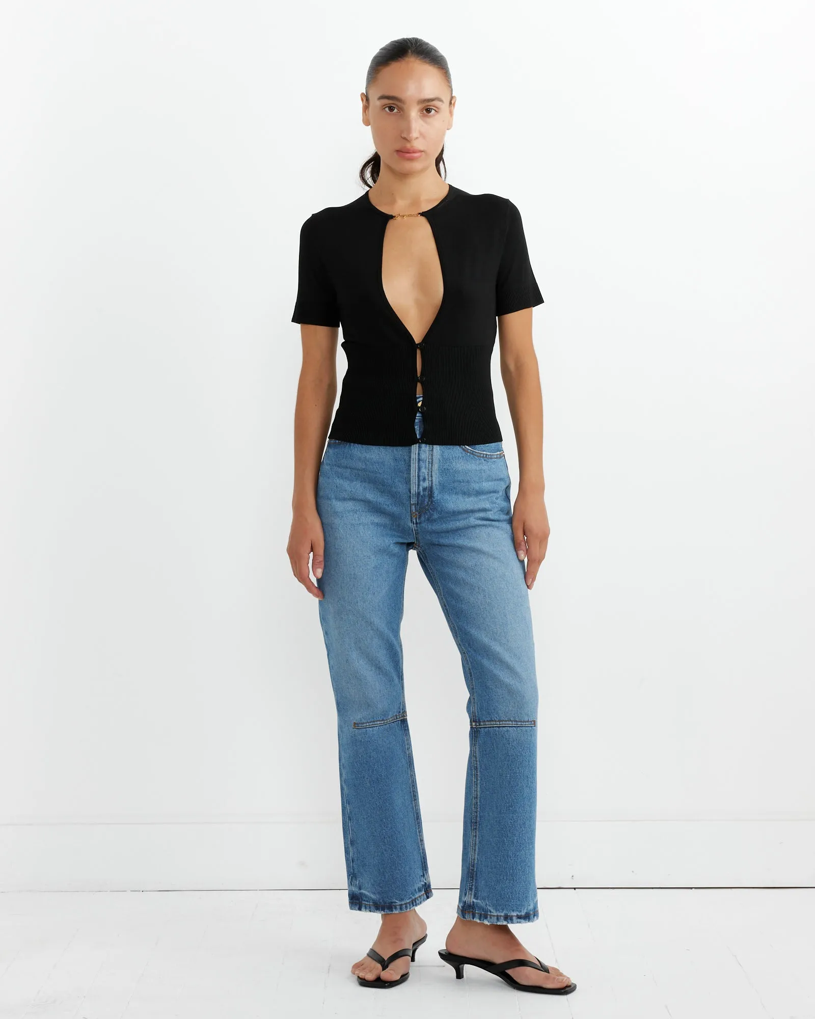 Le De-Nimes Court Jean in Blue/Tabac sold by Mohawk General Store product image thumbnail 2