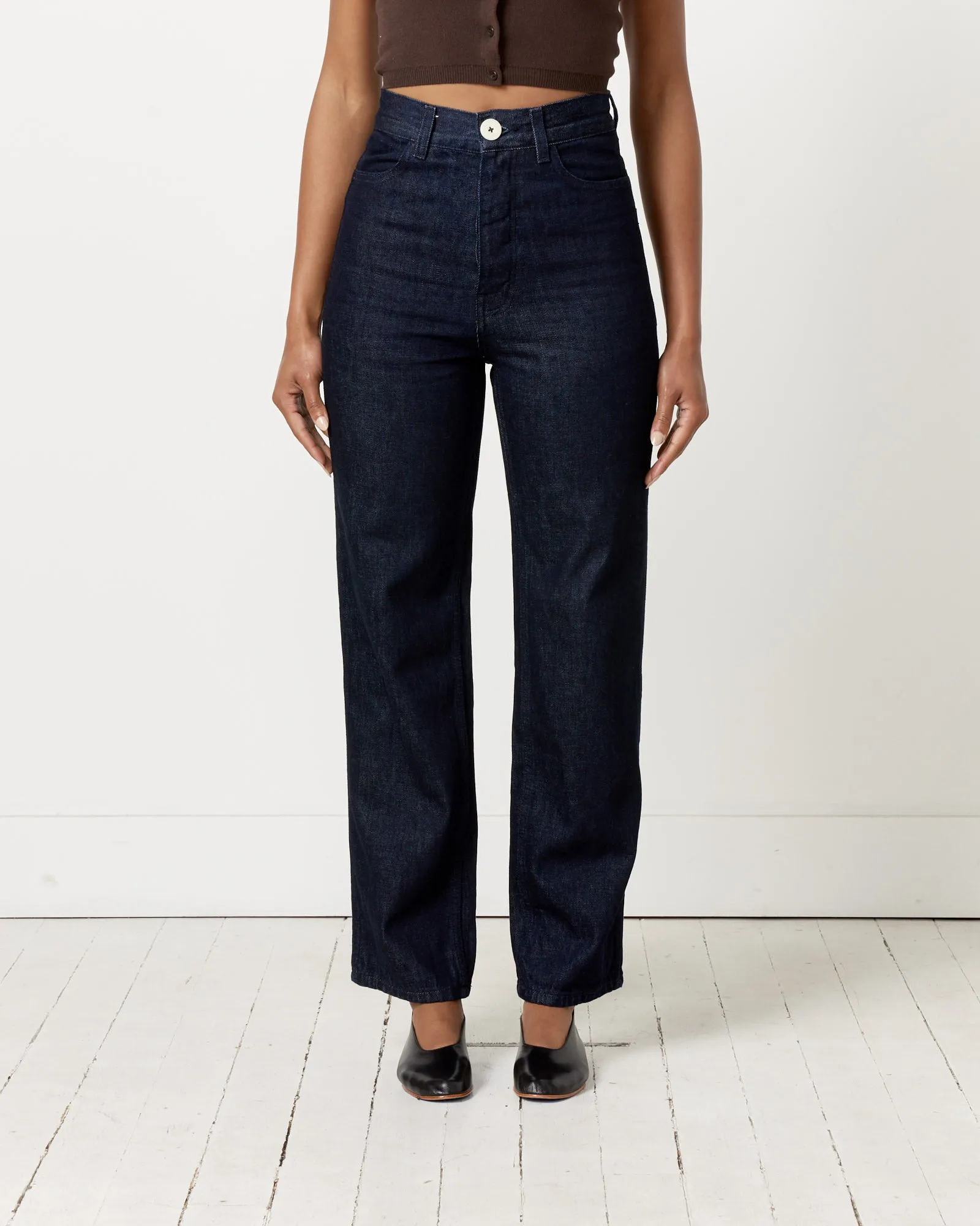 The 225 Blue Stitch Pant in Dark Blue sold by Mohawk General Store