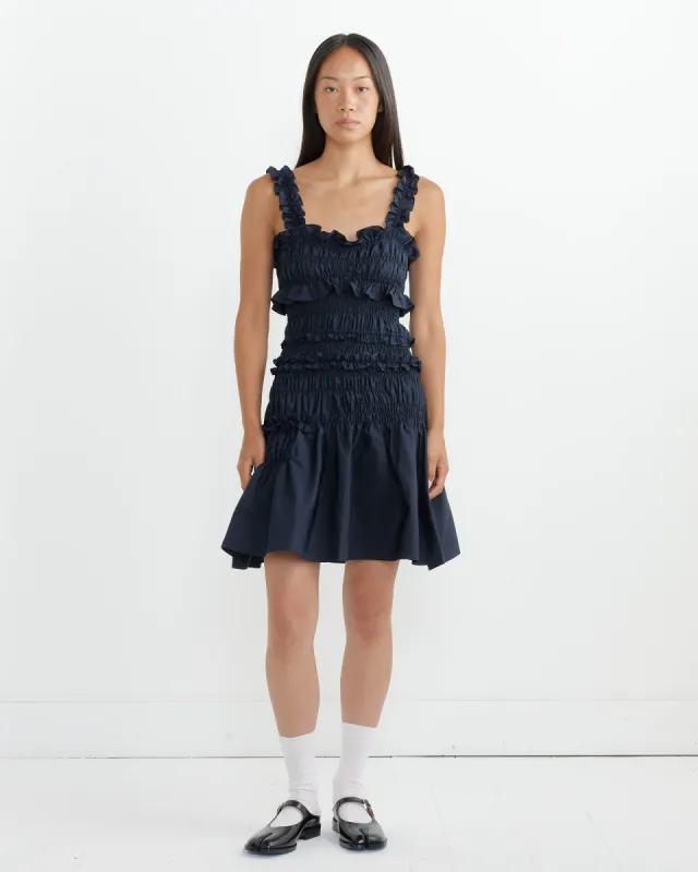 Oona Dress in Navy made by Cecilie Bahnsen