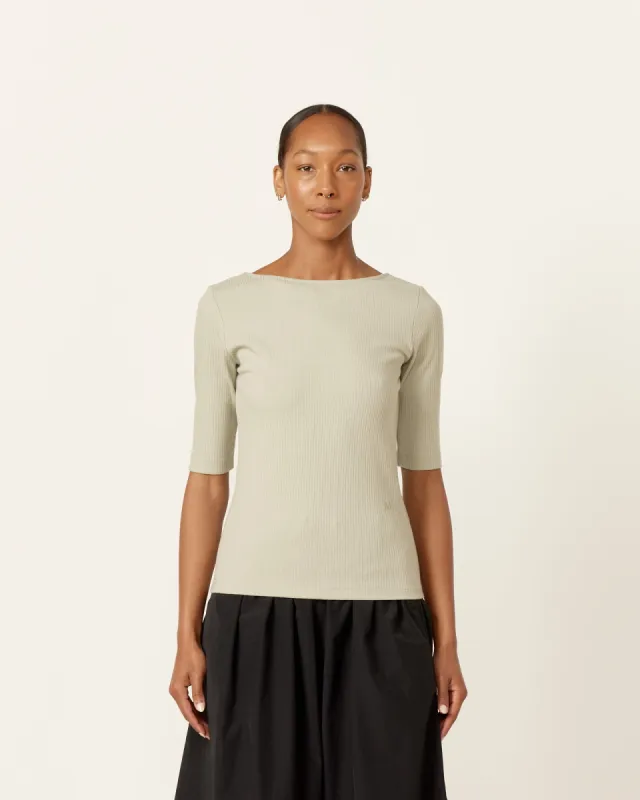 Scoop Back Ribbed Top in Mint sold by Mohawk General Store