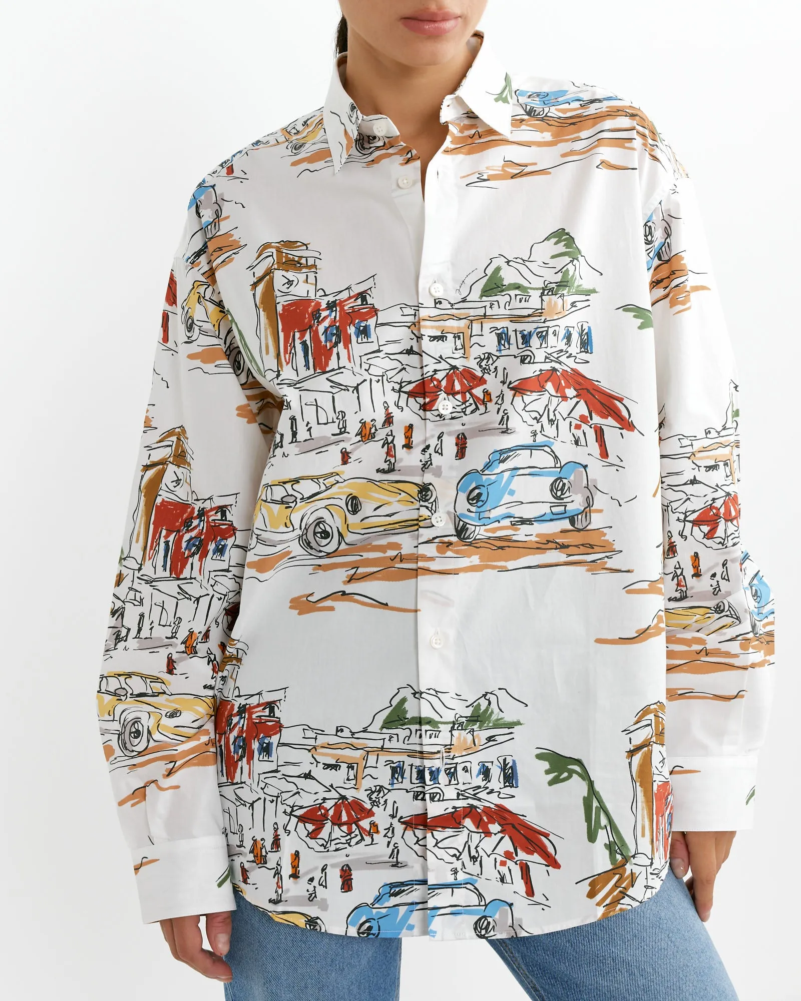 La Chemise Simon Shirt in Capri Cars/White sold by Mohawk General Store product image thumbnail 4