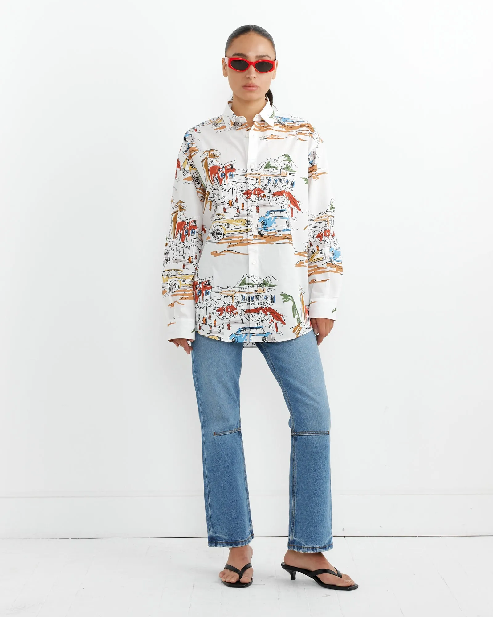 La Chemise Simon Shirt in Capri Cars/White sold by Mohawk General Store product image thumbnail 2