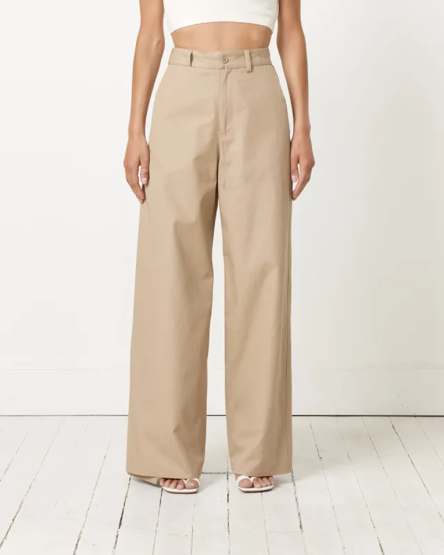 Cotton Gabardine Trousers in Beige sold by Mohawk General Store