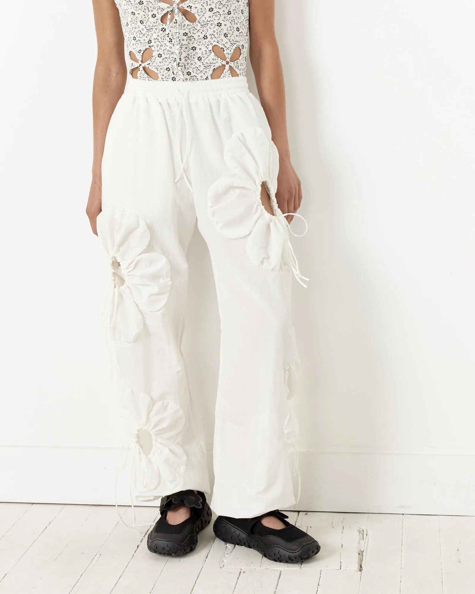 Flower Pants in White sold by Mohawk General Store product image thumbnail 3