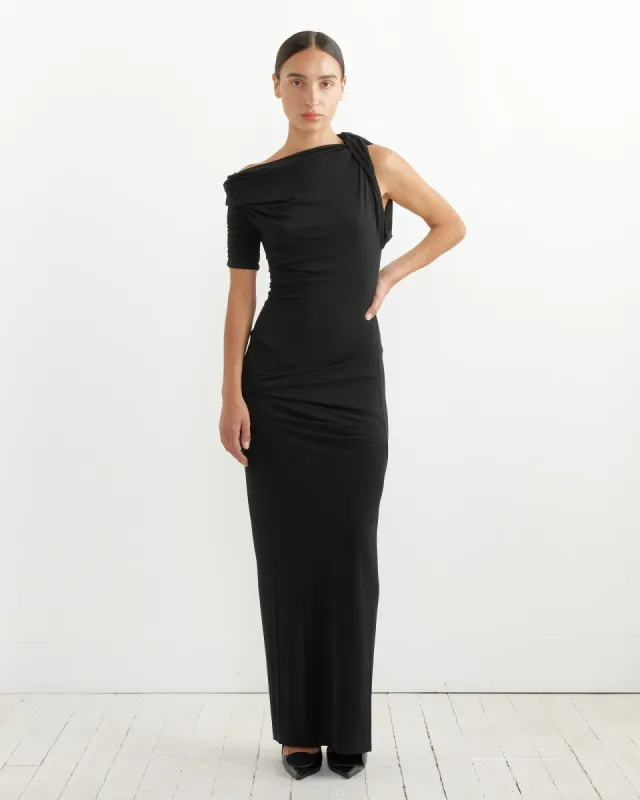 La Robe Drapeado Dress in Black sold by Mohawk General Store