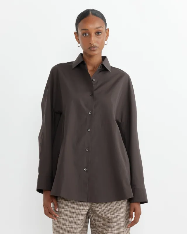 Cocoon Shirt in Dark Brown sold by Mohawk General Store
