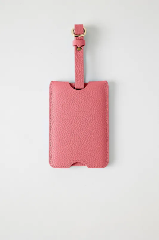 Personalised Leather Luggage Tag | Bubblegum Pink Gold sold by Mon Purse
