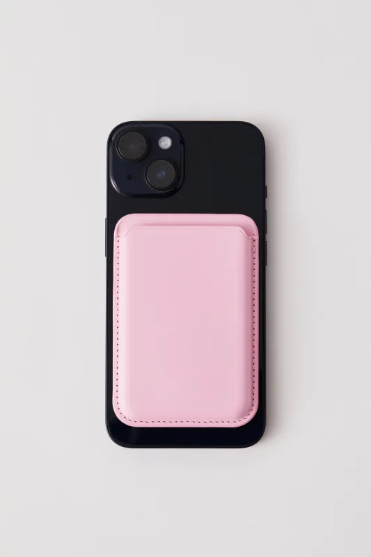 Vegan MagSafe Wallet | Light Pink sold by Mon Purse