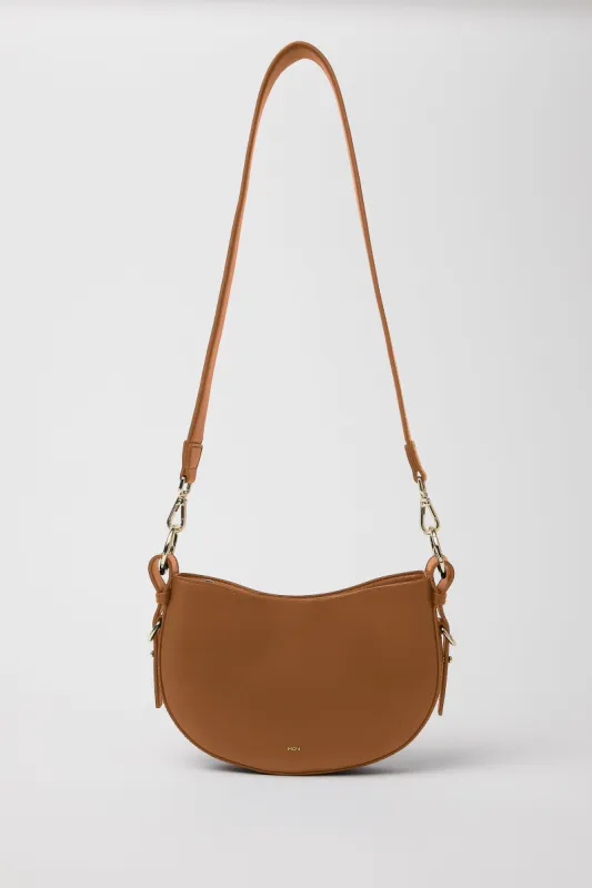 Smooth Leather Saddle Bag | Windsor Tan Gold sold by Mon Purse