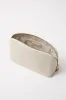 Large Leather Make Up Bag | Cream Gold sold by Mon Purse